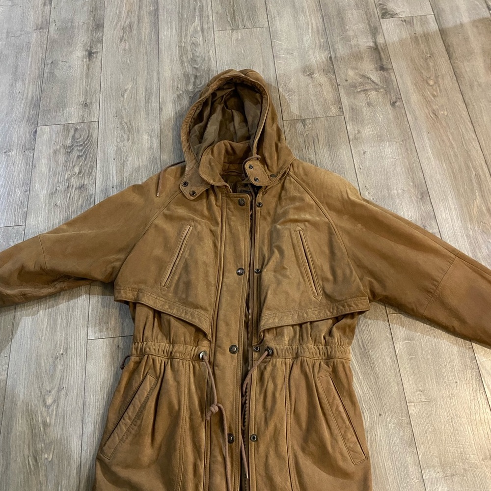 Vintage thinsulate leather coat